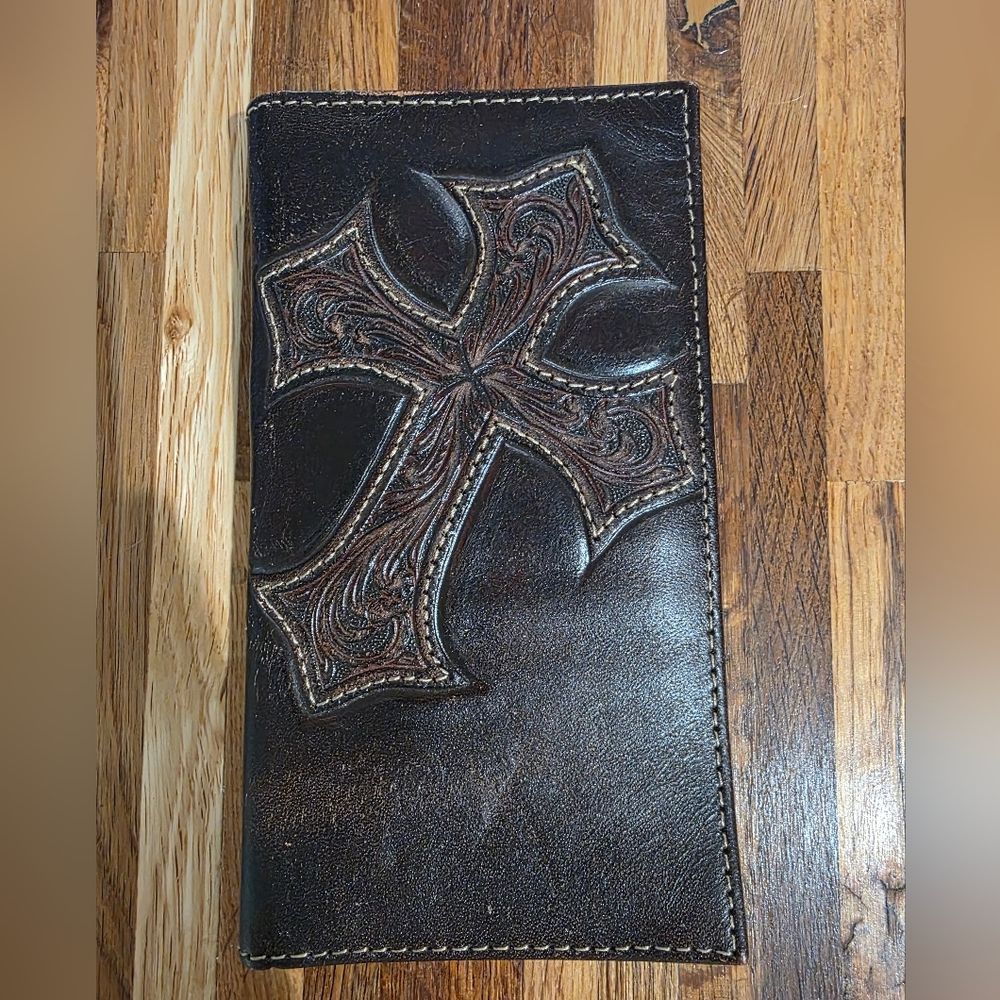 Nocona Leather Cross Rodeo Wallet